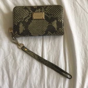 Michael Kors Wristlet python